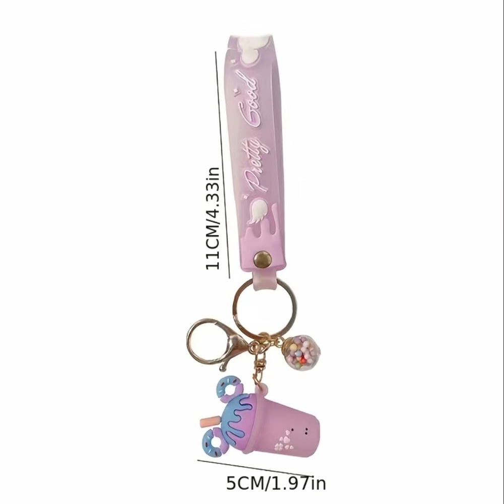Pink Candy Color Mickey Mouse Ears Keychain - Picture 3 of 4